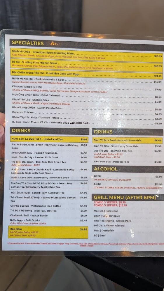 Grandpa’s Kitchen Grill - Bar 168 8. BEEF MEATBALLS DRY NOODLE